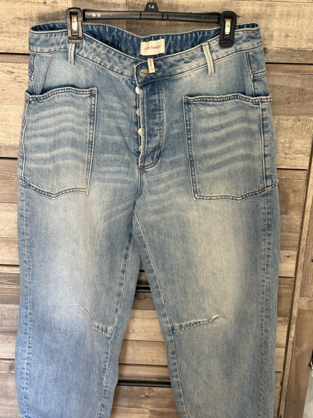 DRIFTWOOD Light Blue Button-Fly Jeans